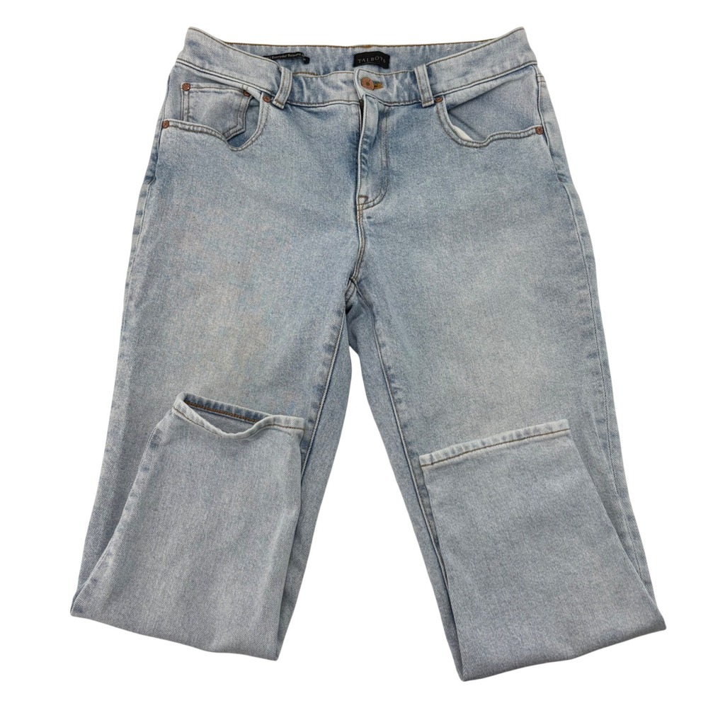 Talbots Everyday Relaxed Jeans 8P Light Wash Blue Tencel Stretch Denim 5924